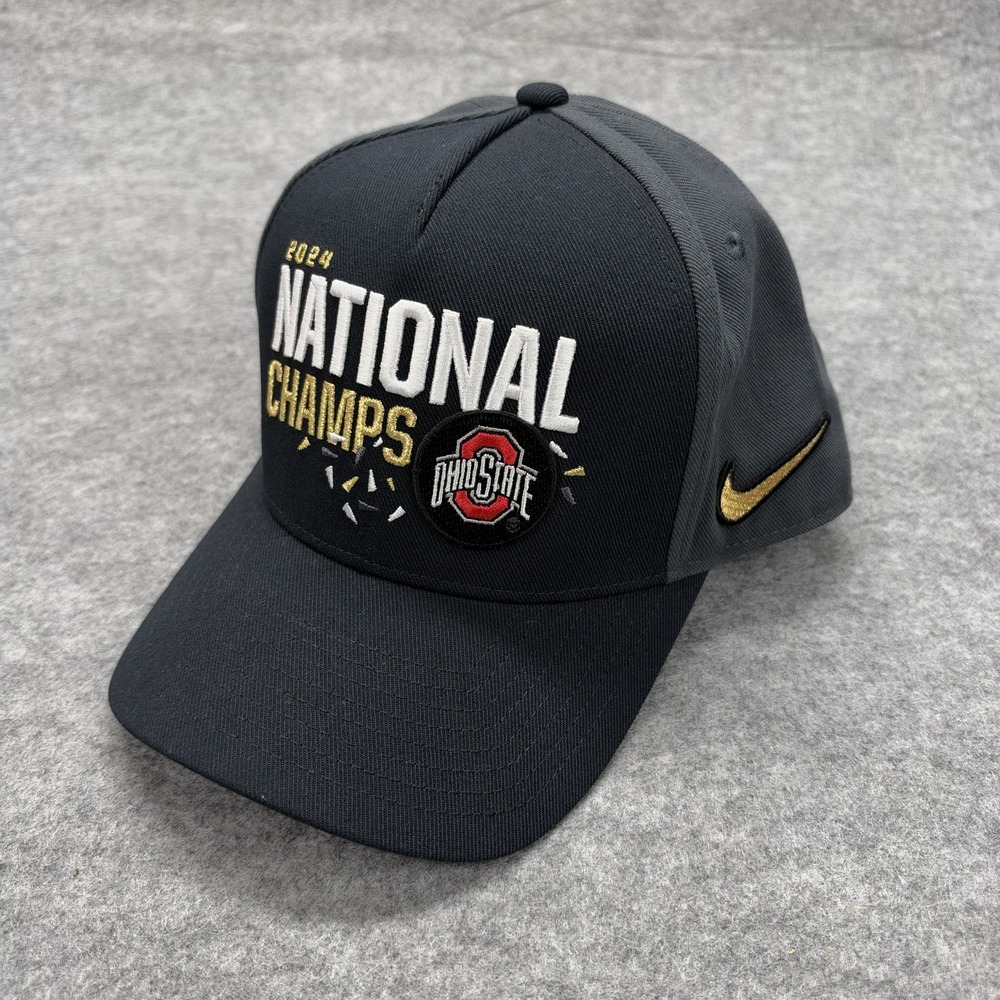 Ohio State Buckeyes Nike Snapback Hat Mens OS Black 2024 National Champs